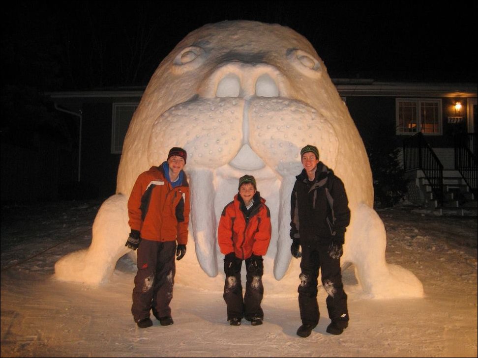 скульптура из снега