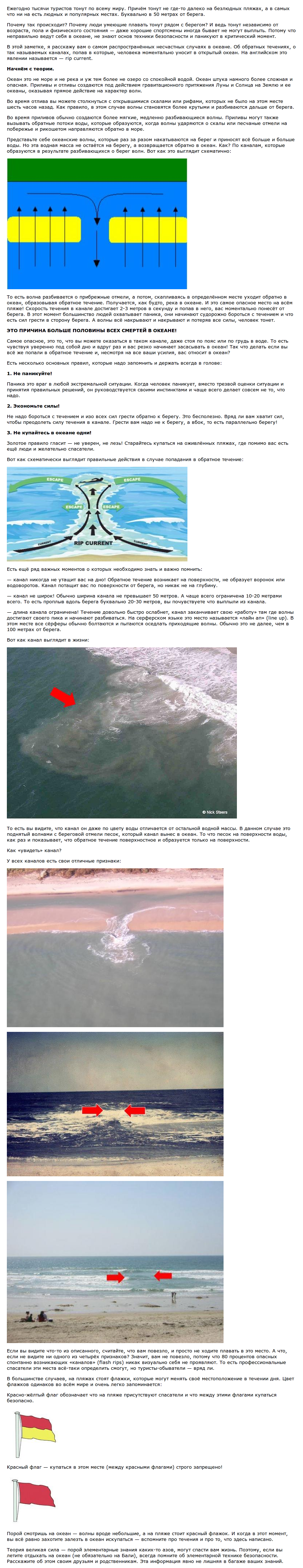 Как не утонуть купаясь в море