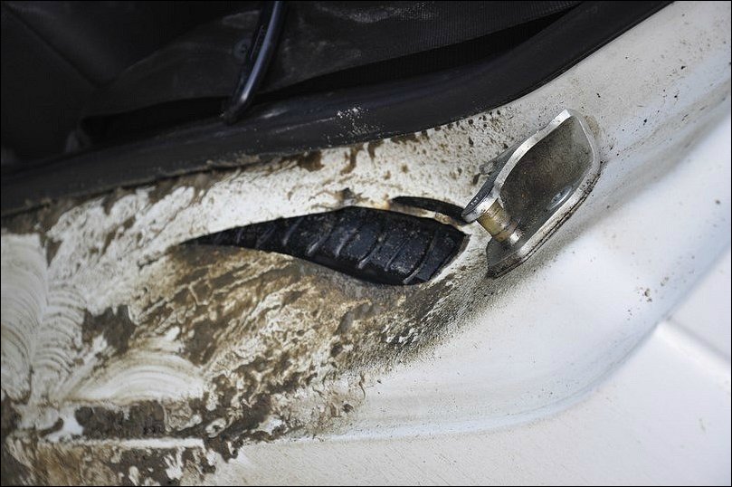 Протер колесом