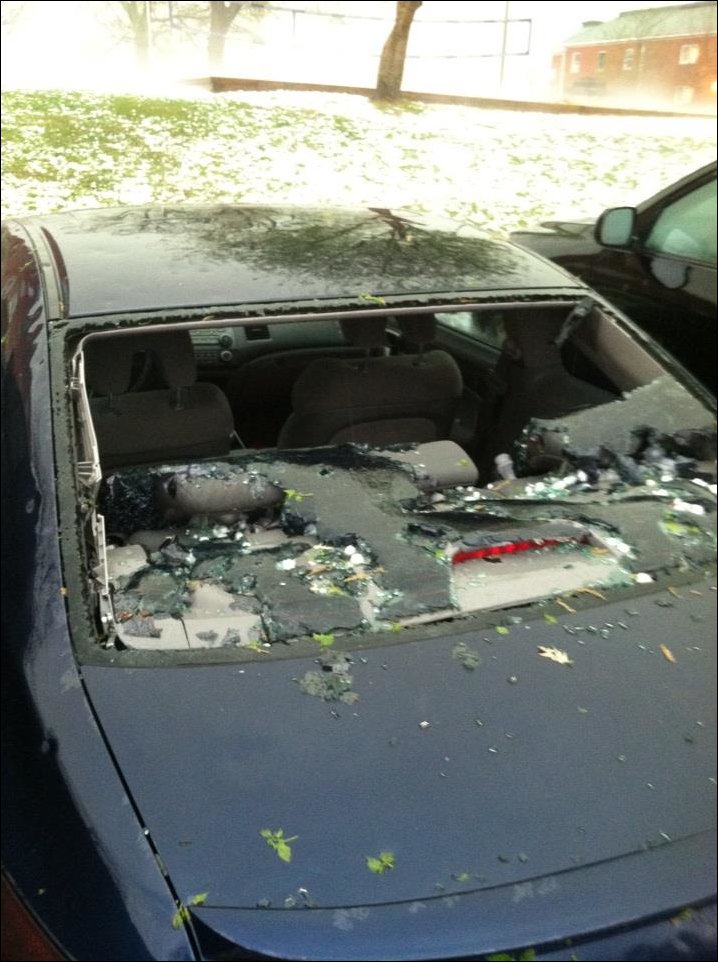 Град размером с теннисный мячик