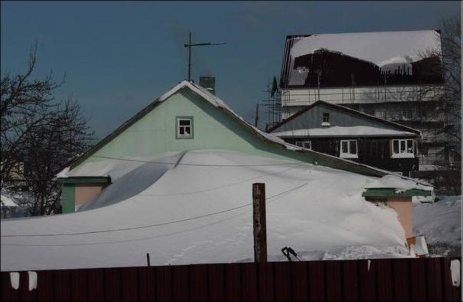 Снегопад в Южно-Сахалинске
