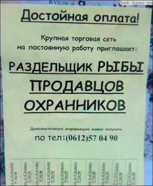 Прикольные надписи и объявления