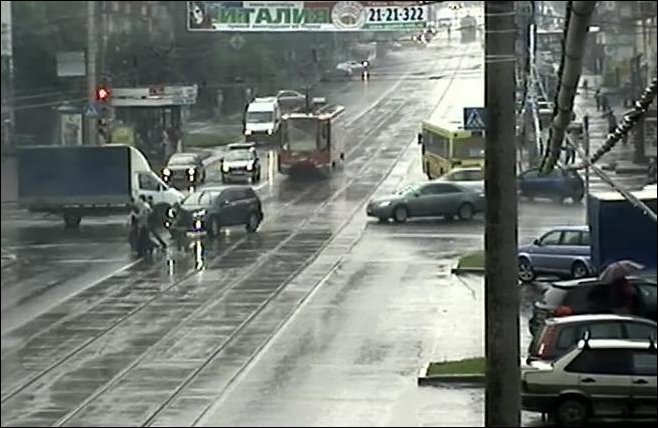 Трамвай без тормозов в Перми