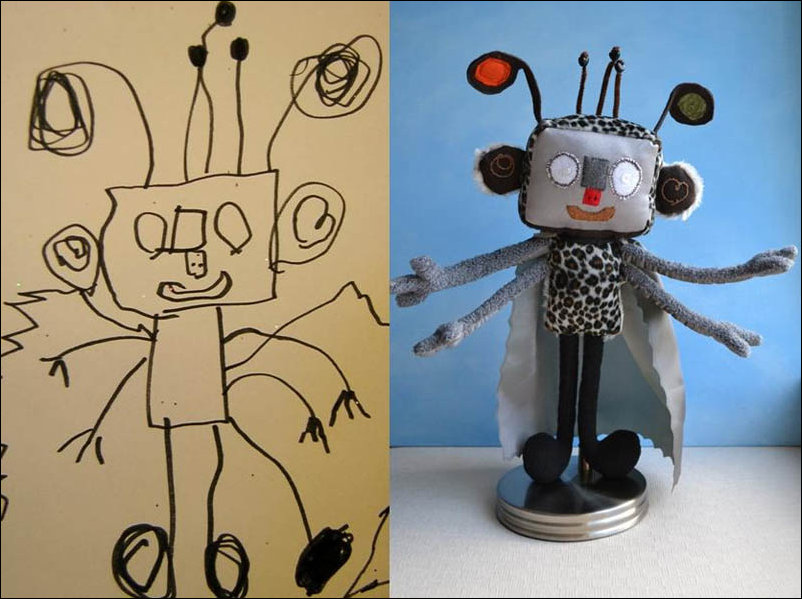 Игрушки сделанные по рисункам детей