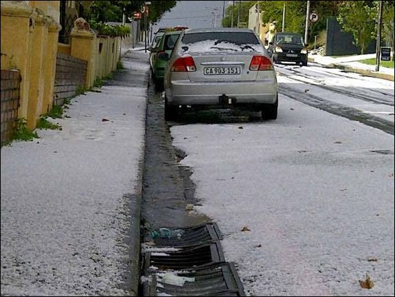 В Кейптауне выпал снег