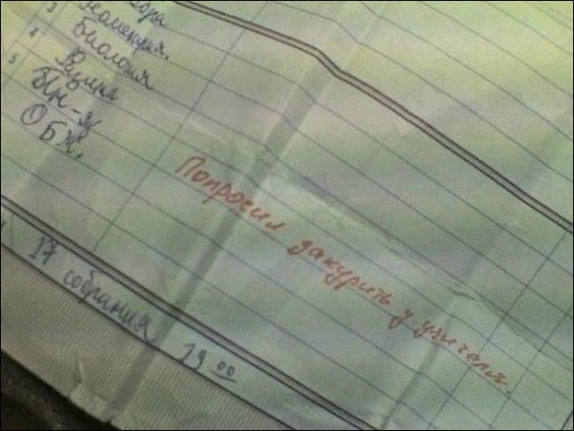 Записи из школьных дневников