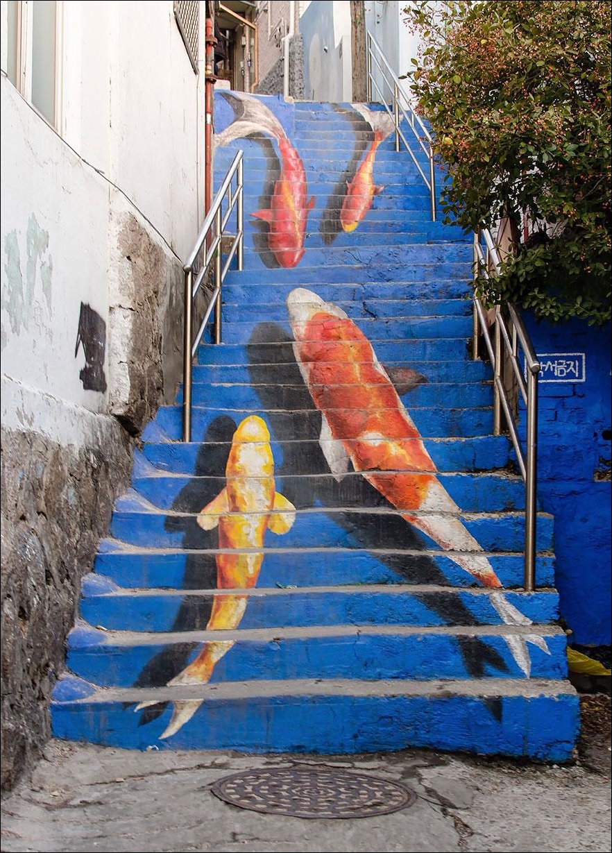 Украшение городских лестниц