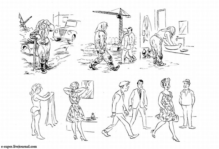 Зарисовки датского карикатуриста Херлуфа Бидструпа