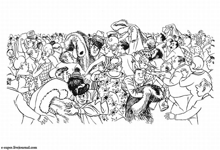 Зарисовки датского карикатуриста Херлуфа Бидструпа