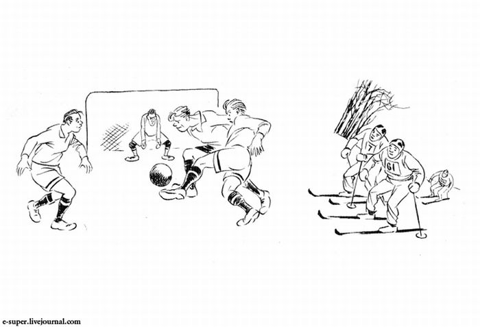 Зарисовки датского карикатуриста Херлуфа Бидструпа