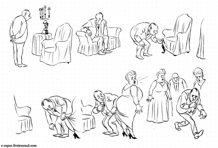 Зарисовки датского карикатуриста Херлуфа Бидструпа