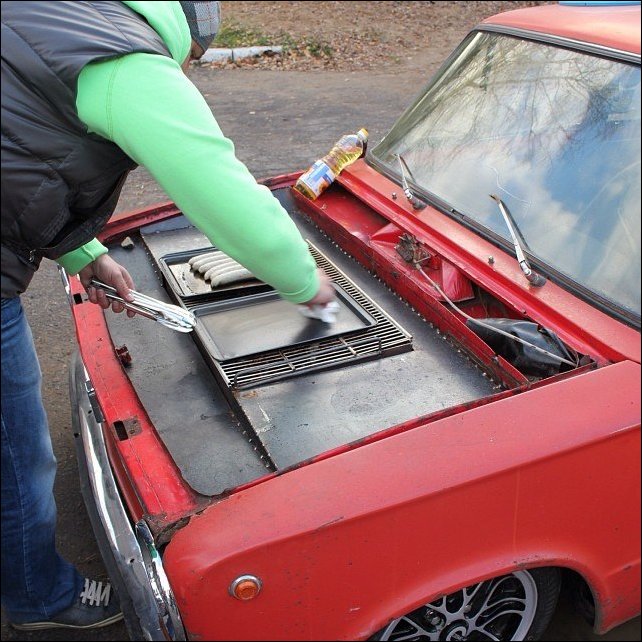 Мангал из стареных жигулей