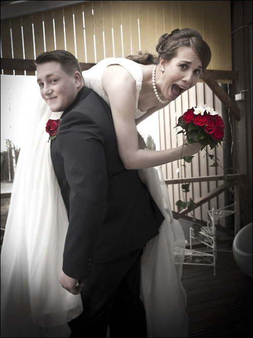 Прикольные свадебные фотографии