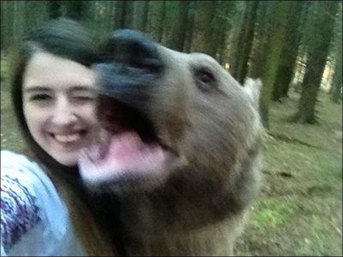 Селфи с медведем