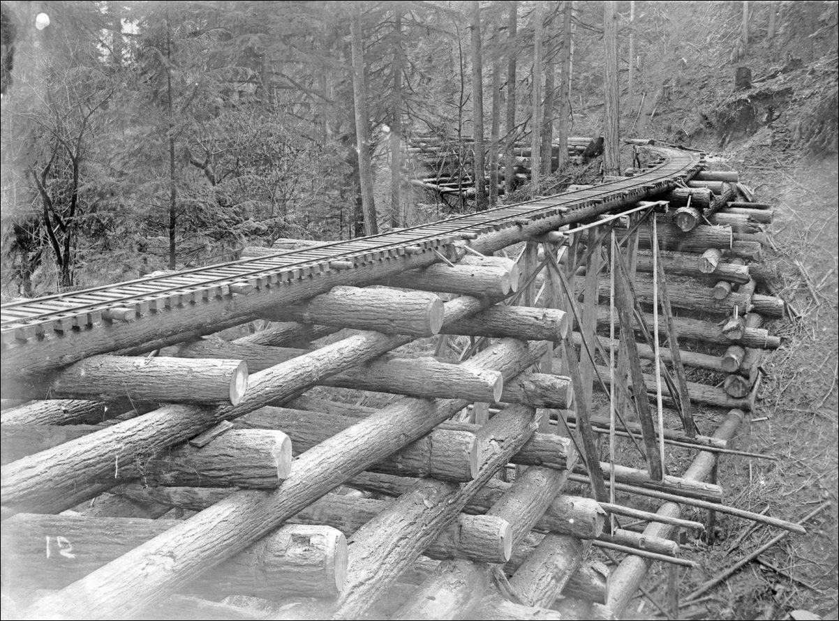 Железнодорожные мосты из бревен в начале ХХ века