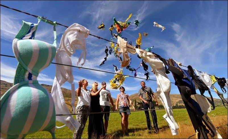 Забор бюстгальтеров